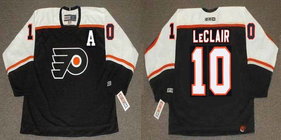 2019 Men Philadelphia Flyers 10 Leclair Black CCM NHL jerseys